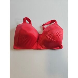 Cacique Full Coverage Bra Women 40F Red Molded Cup Intimates